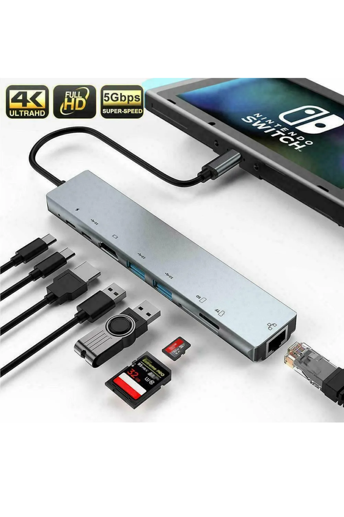 Electrima USB Type-C çoklayıcı cihazları bağlama